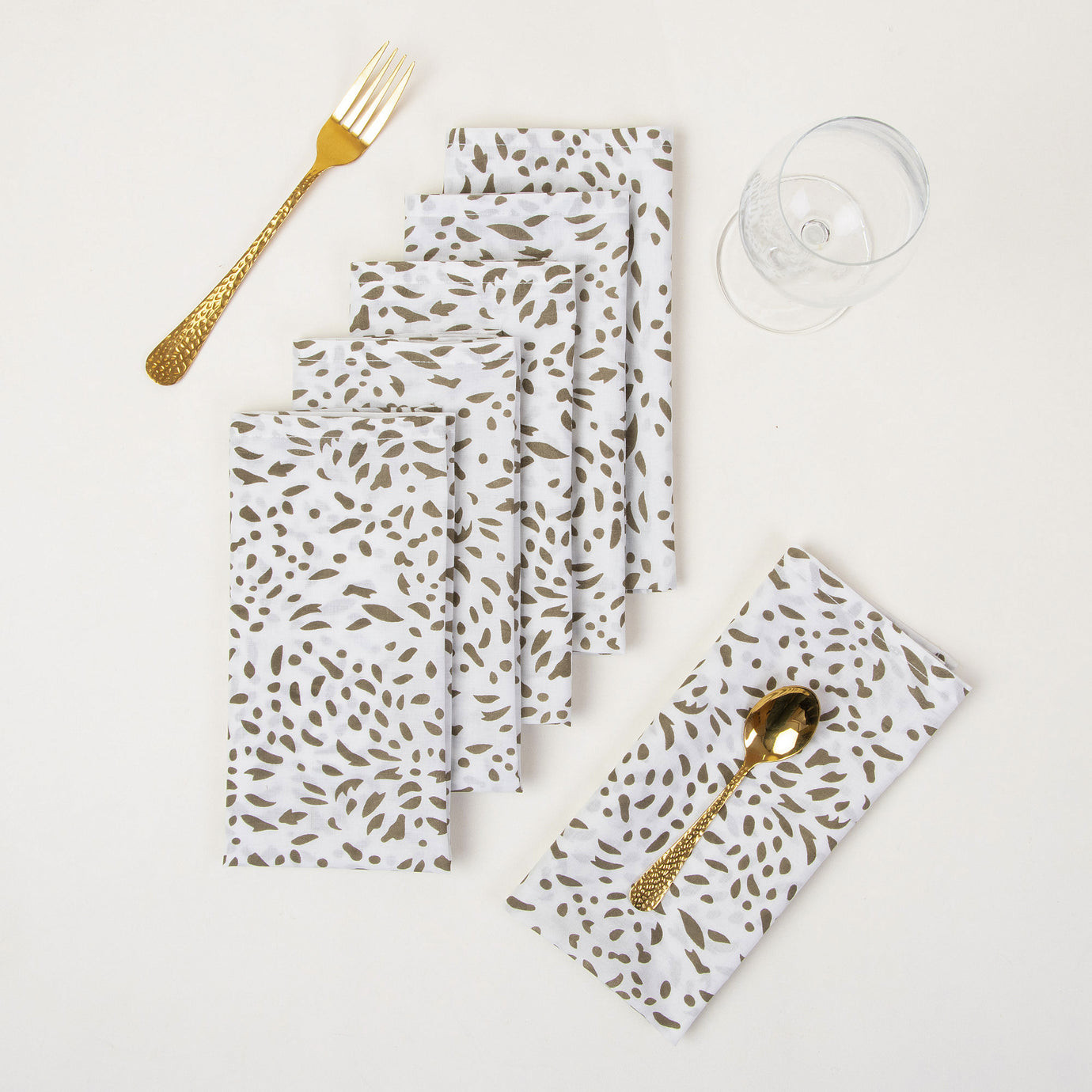 Abstract Hand Block Cotton Hankies