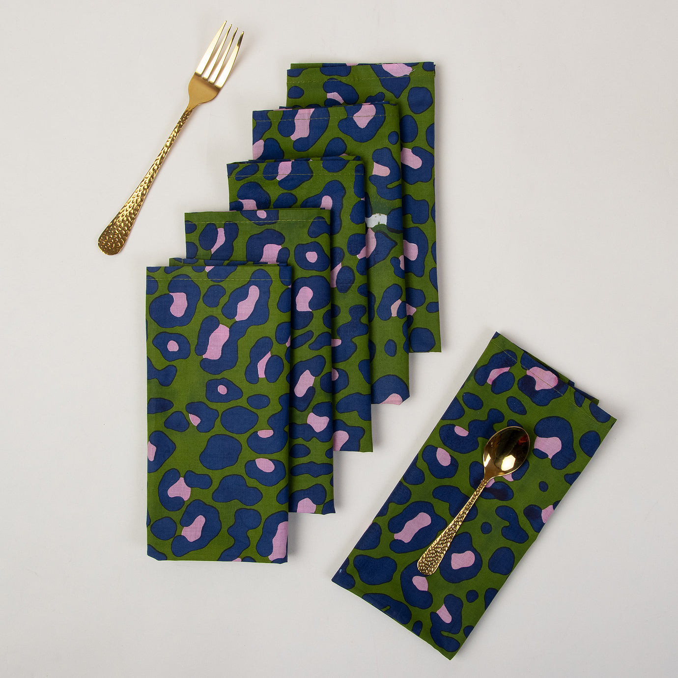 Abstract Block Printed Soft Cotton Reusable Cotton Rumal