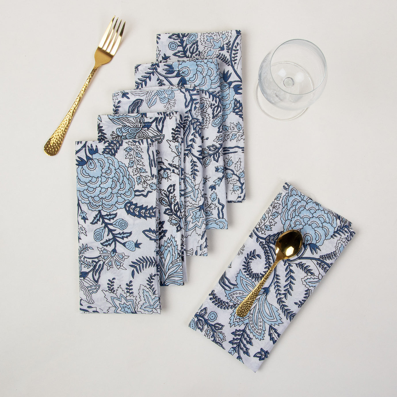 Hand Block Printed Beautiful Soft Cotton Reusable Cloth Napkins